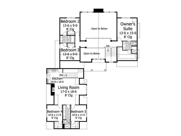 2nd Floor Plan, 023H-0170