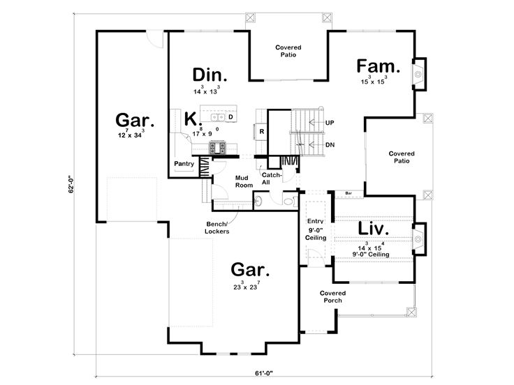 1st Floor Plan, 050H-0121