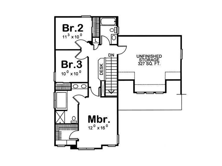 2nd Floor Plan, 031H-0140