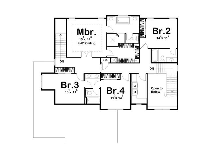 2nd Floor Plan, 050H-0278