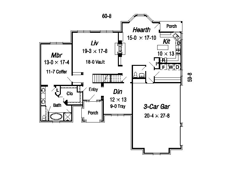 1st Floor Plan, 061H-0096