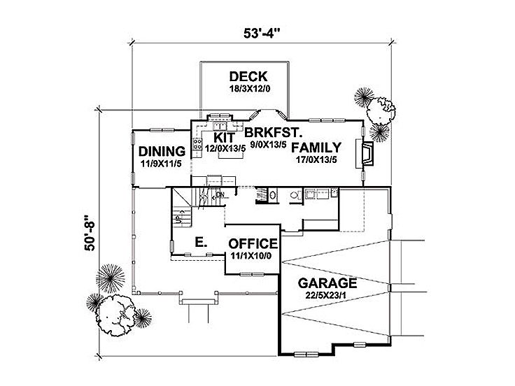 1st Floor Plan, 016H-0030