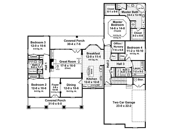 1st Floor Plan, 001H-0102