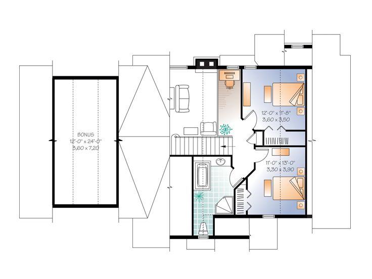 2nd Floor Plan, 027H-0200