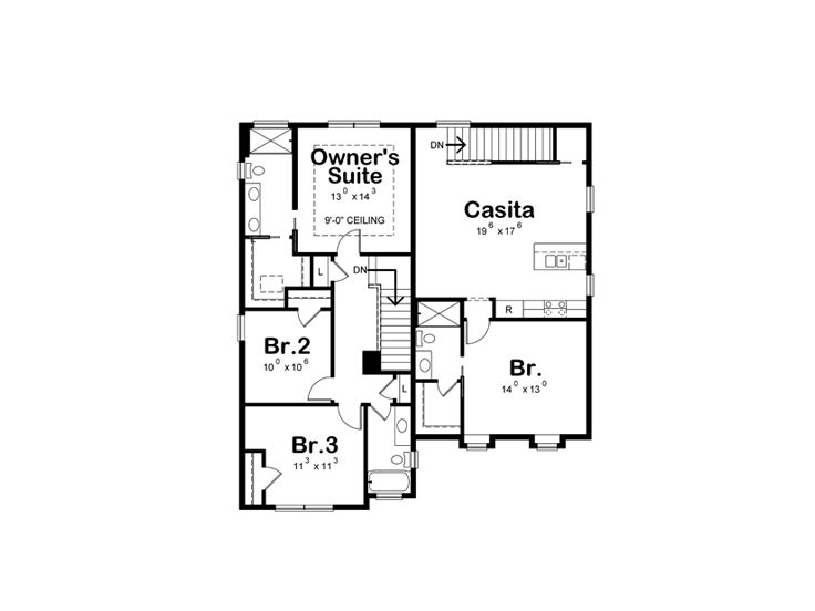 2nd Floor Plan, 031H-0389
