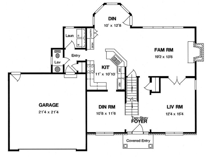 1st Floor Plan, 014H-0048