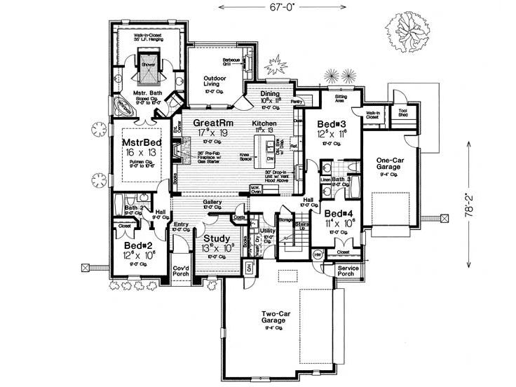 1st Floor Plan, 002H-0138