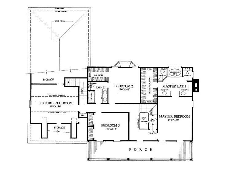 2nd Floor Plan, 063H-0127