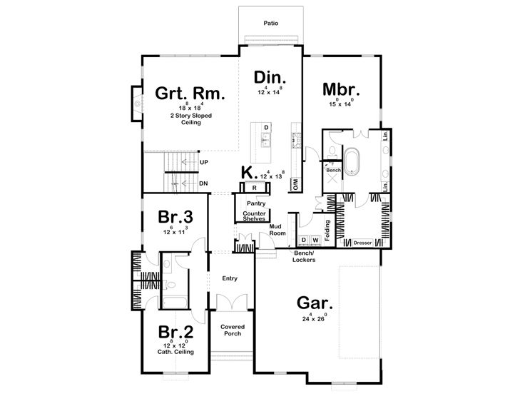 1st Floor Plan, 050H-0486
