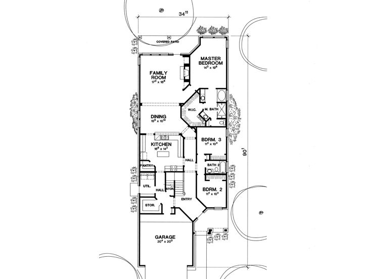 1st Floor Plan, 036H-0079