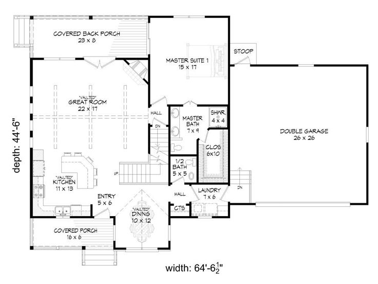 1st Floor Plan, 062H-0086