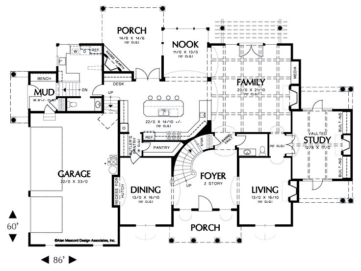 1st Floor Plan, 034H-0139