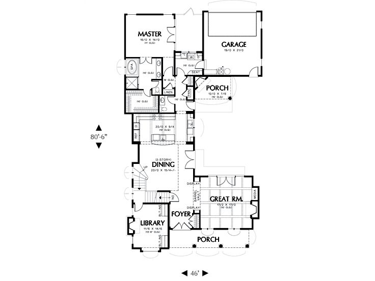 1st Floor Plan, 034H-0034