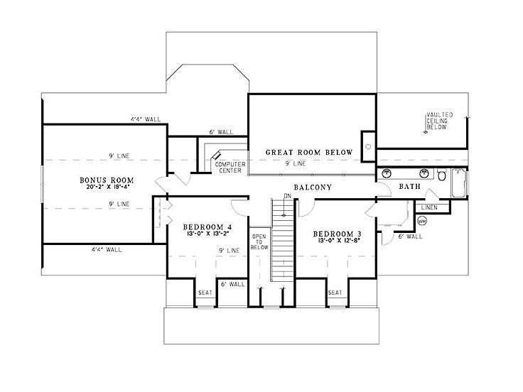 2nd Floor Plan, 025H-0124