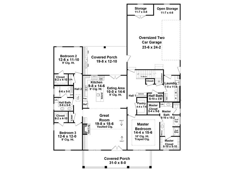 1st Floor Plan, 001H-0240