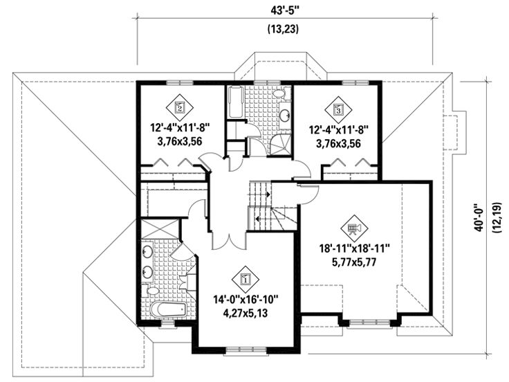 2nd Floor Plan, 072H-0175
