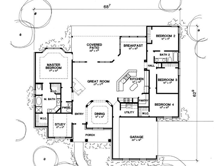 Floor Plan, 036H-0058