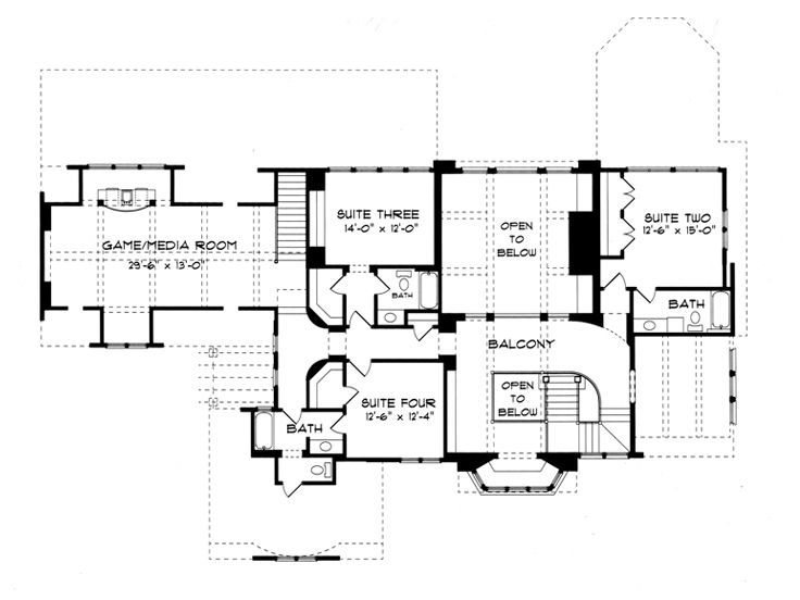 2nd Floor Plan, 029H-0072