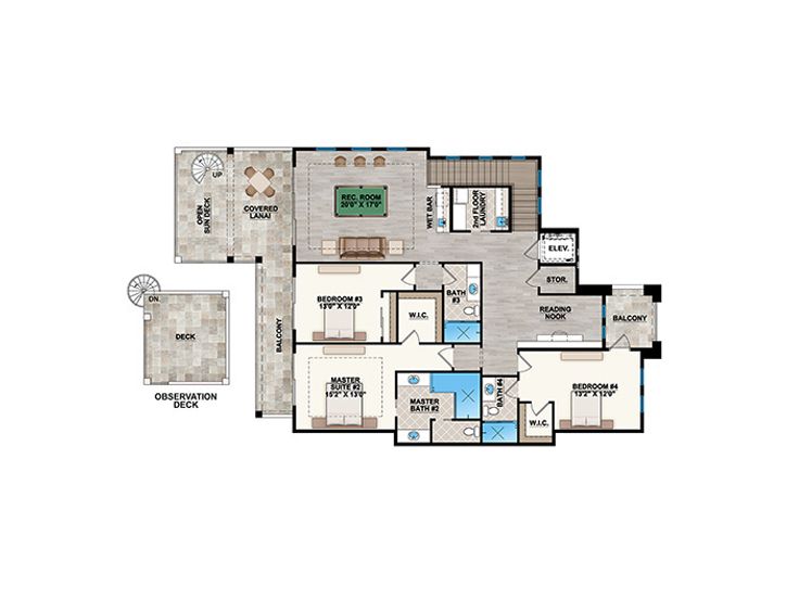 2nd Floor Plan, 069H-0058