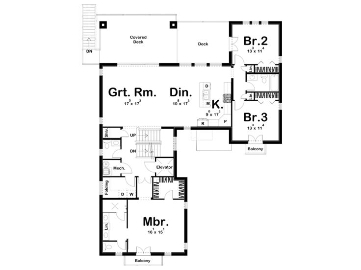 2nd Floor Plan, 050H-0377