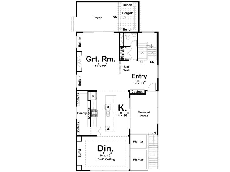 1st Floor Plan, 050H-0495
