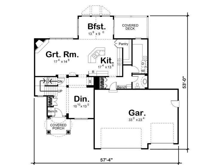1st Floor Plan, 050H-0188