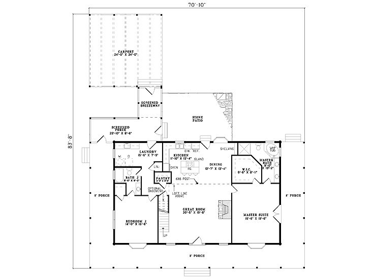 1st Floor Plan, 025L-0013