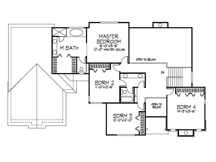2nd Floor Plan, 022H-0074