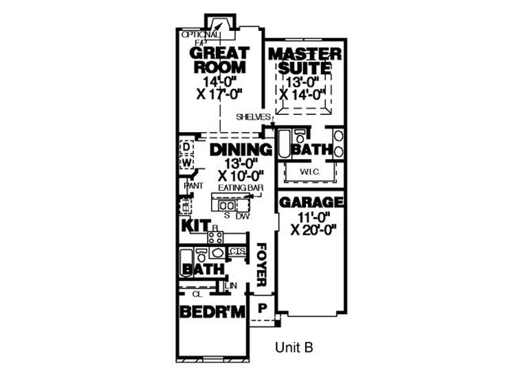 Floor Plan B, 011M-0002