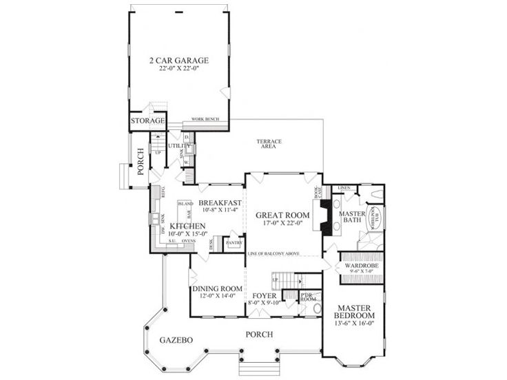 1st Floor Plan, 063H-0133