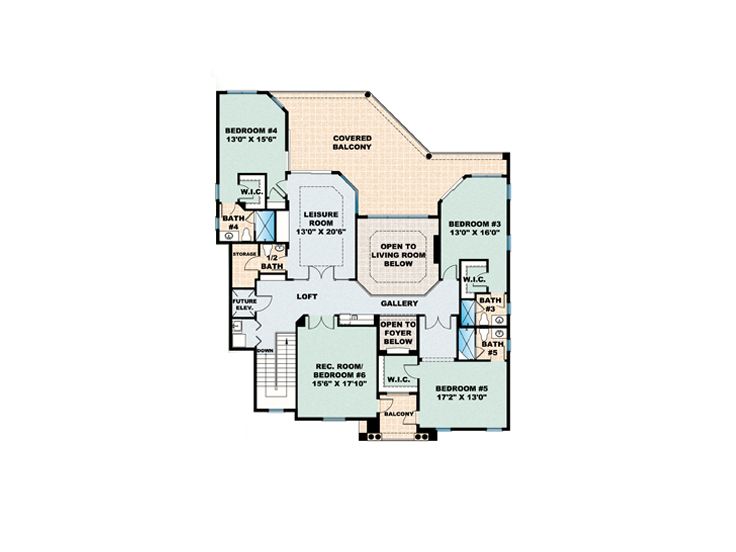 2nd Floor Plan, 040H-0070