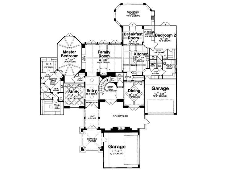 1st Floor Plan, 031H-0175