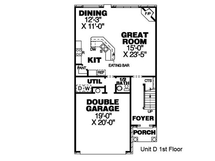 1st Floor Plan D, 011M-0005