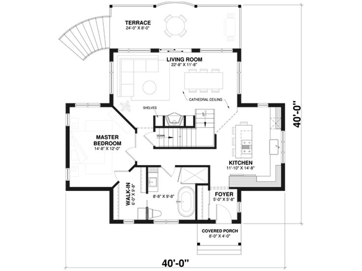 1st Floor Plan, 027H-0073