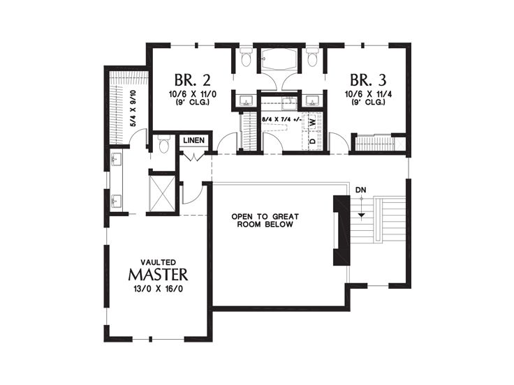 2nd Floor Plan, 034H-0447