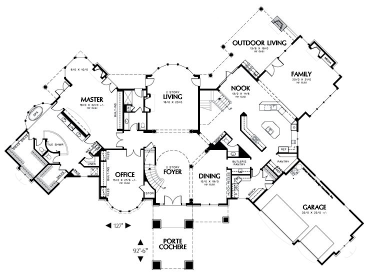 1st Floor Plan, 034H-0142