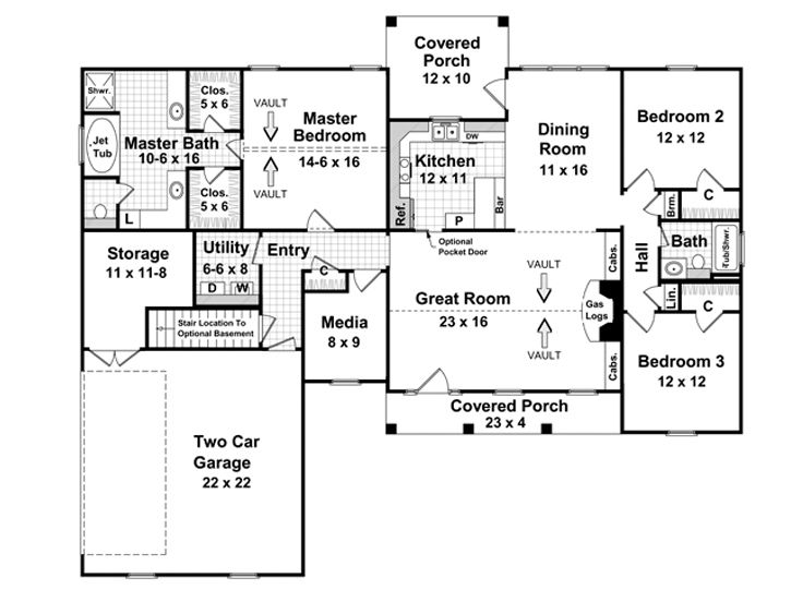 Opt Floor Plan, 001H-0064