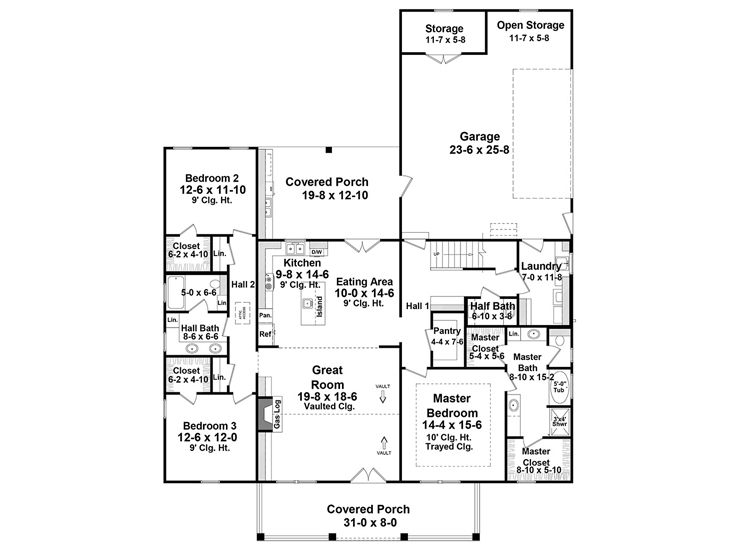 1st Floor Plan, 001H-0236