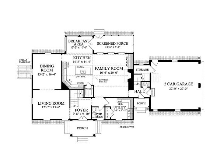 1st Floor Plan, 063H-0077