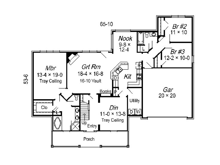 1st Floor Plan, 061H-0088