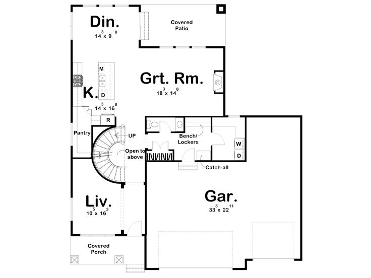 1st Floor Plan, 050H-0127