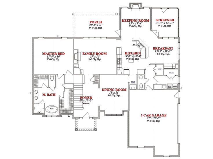 1st Floor Plan, 073H-0070