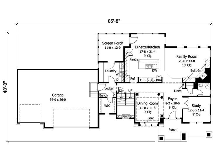 1st Floor Plan, 023H-0135