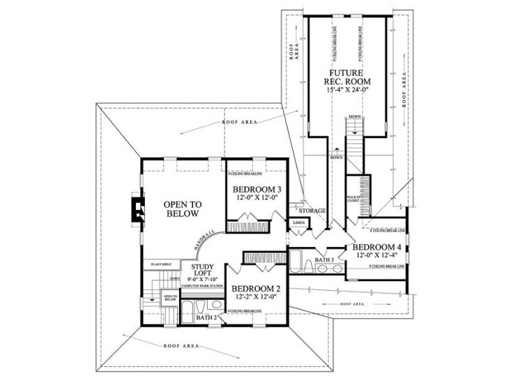 2nd Floor Plan, 063H-0066