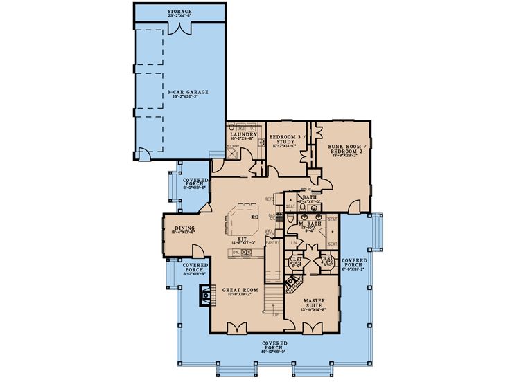 1st Floor Plan, 074H-0250