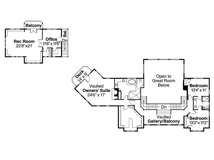 2nd Floor Plan, 051H-0148