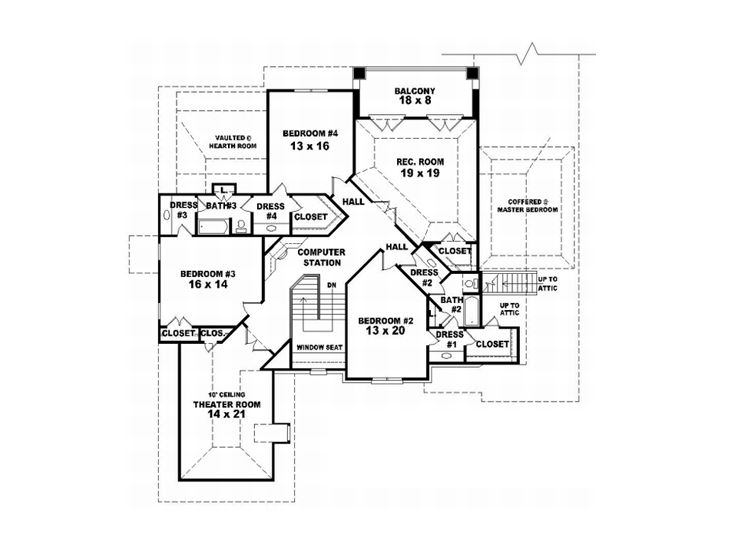 2nd Floor Plan, 006H-0129