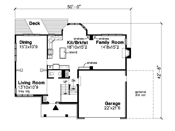1st Floor Plan, 022H-0091