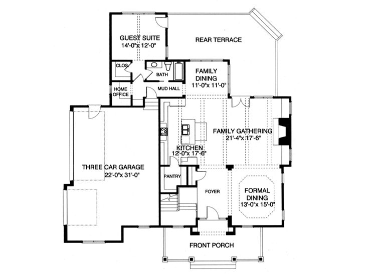 1st Floor Plan, 029H-0031