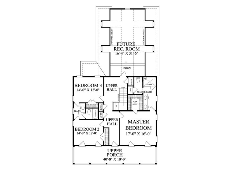 2nd Floor Plan, 063H-0182